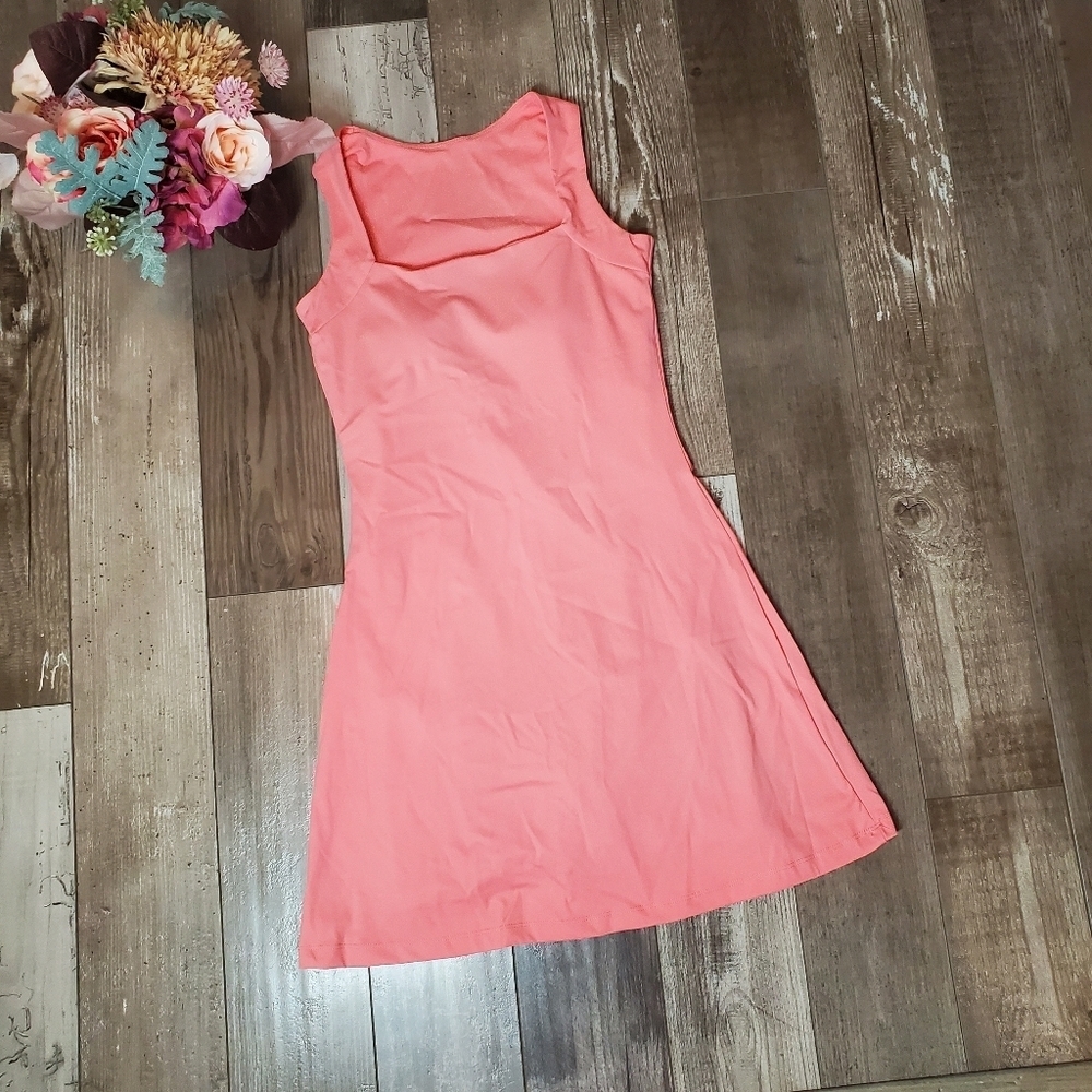 NWT Sportswear Activewear Dress Mini Dress Skort Skirt Coral Pink Orange Size XS